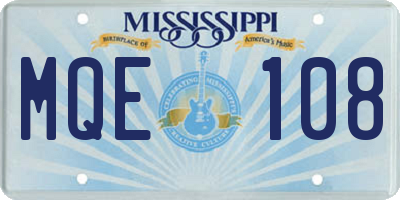 MS license plate MQE108