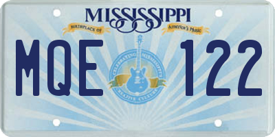 MS license plate MQE122