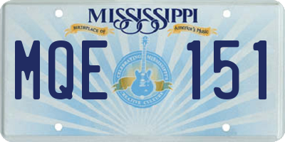MS license plate MQE151