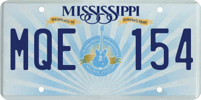 MS license plate MQE154
