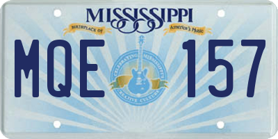 MS license plate MQE157