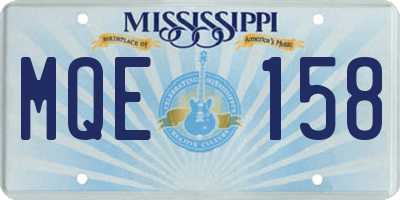 MS license plate MQE158