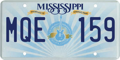 MS license plate MQE159