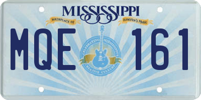 MS license plate MQE161