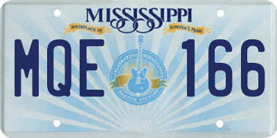MS license plate MQE166
