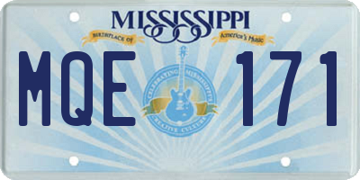 MS license plate MQE171