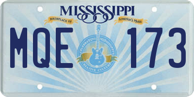 MS license plate MQE173