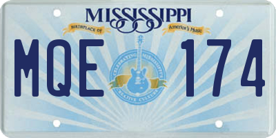 MS license plate MQE174