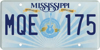 MS license plate MQE175