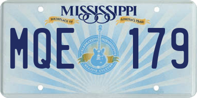 MS license plate MQE179