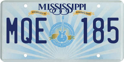 MS license plate MQE185
