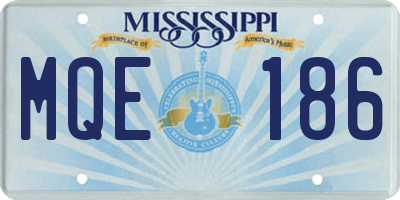 MS license plate MQE186
