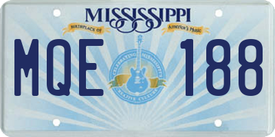 MS license plate MQE188