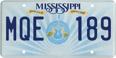 MS license plate MQE189