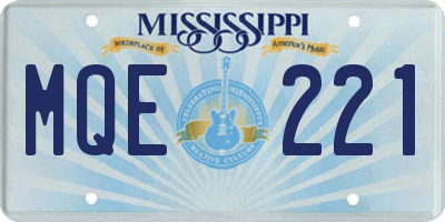 MS license plate MQE221