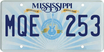 MS license plate MQE253