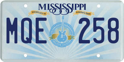 MS license plate MQE258