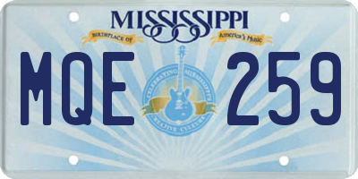MS license plate MQE259