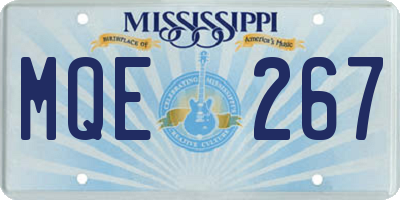 MS license plate MQE267