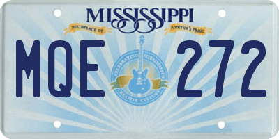 MS license plate MQE272