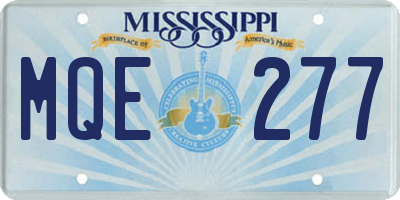MS license plate MQE277
