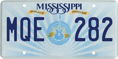 MS license plate MQE282