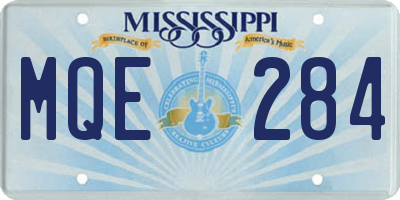 MS license plate MQE284