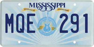 MS license plate MQE291