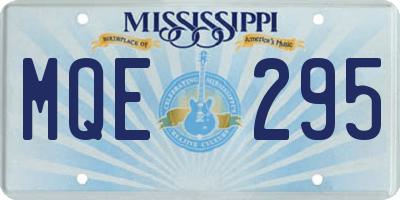 MS license plate MQE295