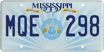 MS license plate MQE298