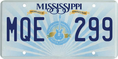 MS license plate MQE299