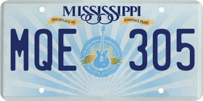 MS license plate MQE305