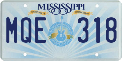 MS license plate MQE318