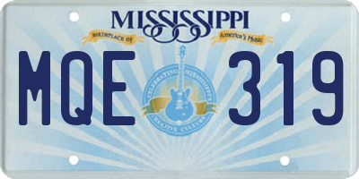 MS license plate MQE319