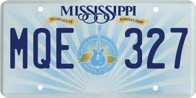 MS license plate MQE327