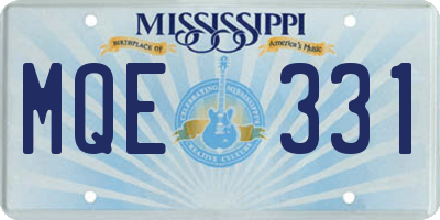 MS license plate MQE331