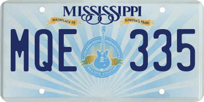 MS license plate MQE335