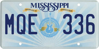 MS license plate MQE336