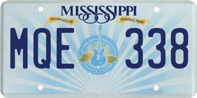 MS license plate MQE338