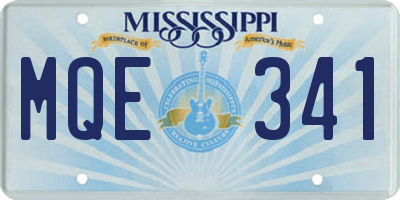MS license plate MQE341