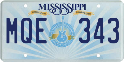 MS license plate MQE343
