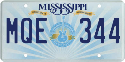 MS license plate MQE344
