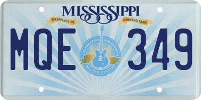 MS license plate MQE349