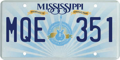 MS license plate MQE351