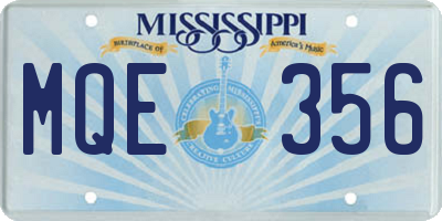 MS license plate MQE356