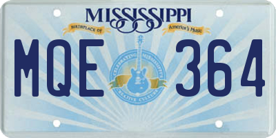 MS license plate MQE364