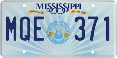 MS license plate MQE371