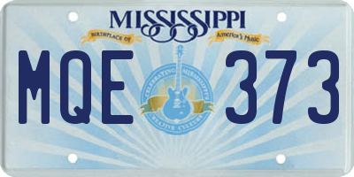MS license plate MQE373