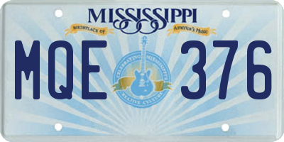 MS license plate MQE376