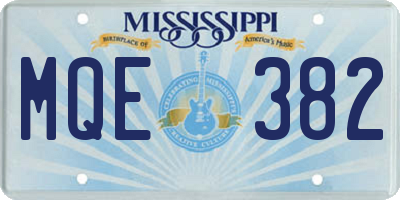 MS license plate MQE382